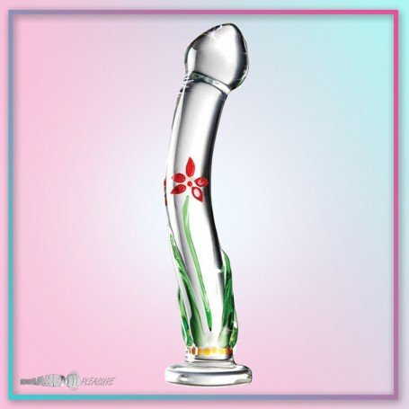 Flower Crystal Glass Dildo Sex Toy GD 004